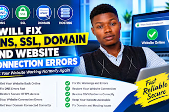 fix dns, SSL, domain and website connection errors