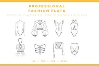 create professional fashion flats