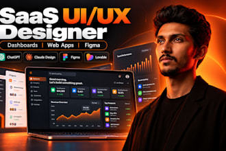 design saas dashboards, web app, landing page uiux in figma
