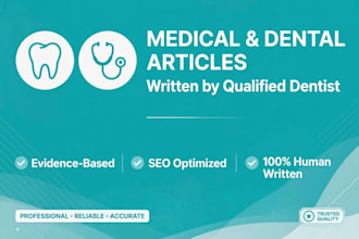 write SEO medical dental health article blog as a dentist