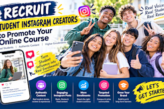recruit student instagram creators to promote your online course