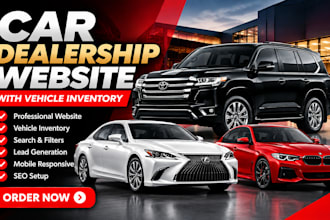 build professional automotive deal car dealership website with vehicle inventory