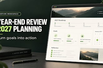 build notion year end review and 2027 planning workspace to turn goals into acti