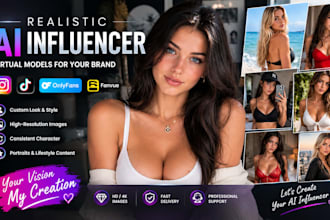 do super realistic ai influencer model for you that go viral