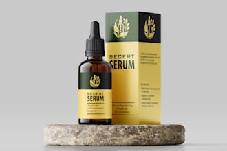 design product label, bottle label, sticker label and box packaging