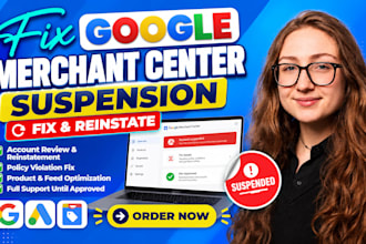 fix google marchant center suspension and misrepresentation