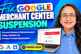 fix google marchant center suspension and misrepresentation
