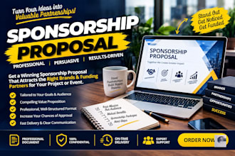 write a professional sponsorship proposal, sponsorship deck and pitch