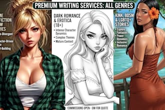 write nsfw anime fanfiction dark romance erotic smut kink bdsm gay sfw story