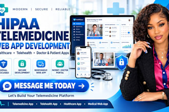 create a hipaa compliant telemedicine website and web app
