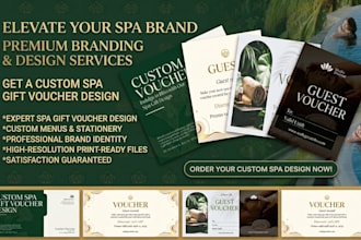 design a luxury spa salon gift voucher or gift certificate in canva