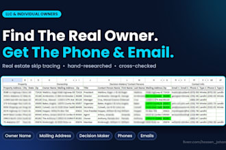 do real estate skip tracing for property owners and llc decision maker contacts