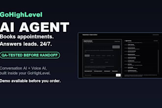 build and QA test a gohighlevel conversation ai or voice ai agent