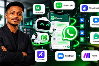 build ultramsg green api timelinesai waboxapp interakt kommo chatfuel make