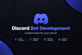 develop a professional custom discord bot for your server