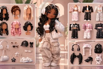create custom roblox ugc accessories, hair and outfits
