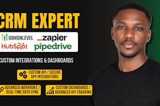 setup and integrate hubspot, pipedrive, gohighlevel CRM with zapier