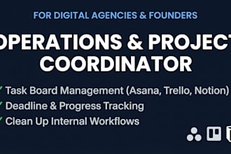 be your operations and project coordinator