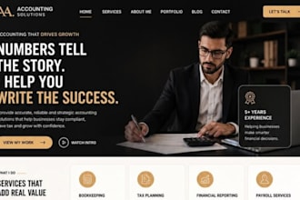 bookkeeping website tax website finance website accountant website cpa website