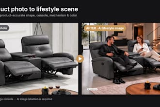 create ai lifestyle images for your furniture and home products