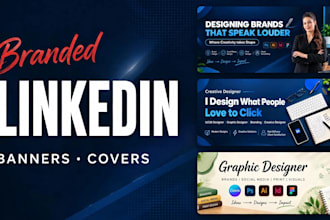 design modern and professional linkedin banner, cover