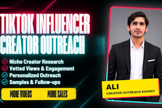 find tiktok influencers and do creator outreach for your brand