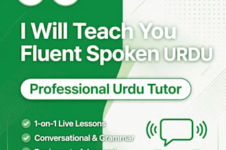 be your professional urdu tutor and teach fluent urdu
