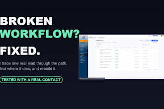build, fix, or optimize your gohighlevel workflows and pipelines