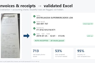 extract invoice and receipt data to excel with ai and accuracy checks