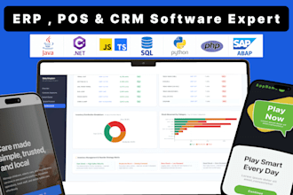 develop custom CRM , erp , pos and saas software
