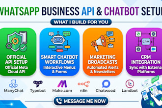 do whatsapp business API setup and build whatsapp chatbot