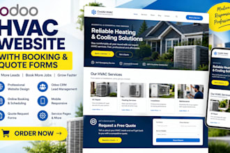 build odoo hvac website with booking and quote forms, hvac contractor, quote