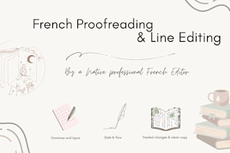 line edit, proofread and polish your french book