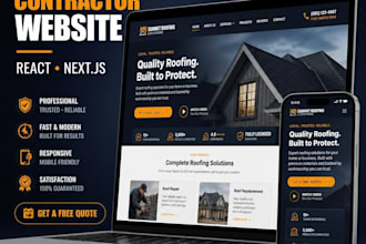 build a modern roofing contractor website with react nextjs
