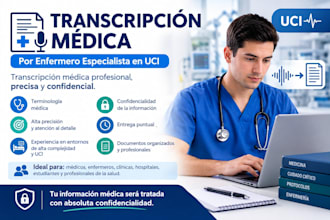 do professional medical transcription in spanish and clinical review