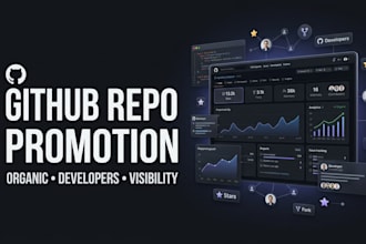 promote your github repository organically for views followers and engagement