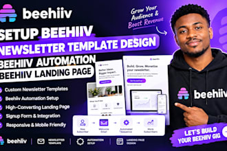 setup beehiiv newsletter template design beehiiv automtion beehiiv landing page