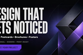 design professional flyers, postcards, brochures and posters