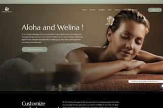 design spa website massage therapy salon website massage website beauty website