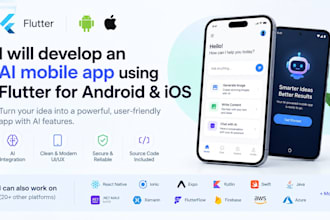 develop ai mobile app flutter developer ios app android app ai app development