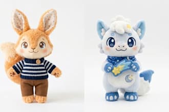 create custom plush toys, crochet plushies and stuffed animals