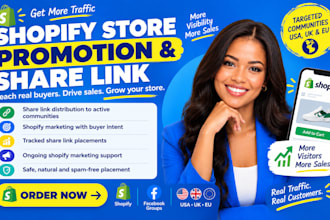 do shopify share link website promotion link promotion shopify store marketing