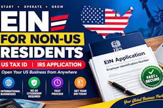 get ein number, tax id from irs for us non residents llc registration in hours