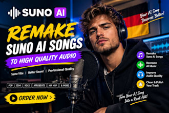remake suno ai songs to high quality audio song recreate ai music to hq audio