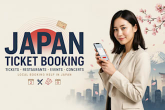 help you book tickets, restaurants, events and concerts in japan