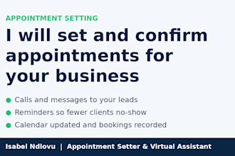 set and confirm appointments for your business