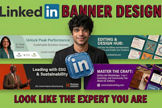 design premium and professional linkedin banner