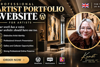 build a professional art gallery website for galleries and artists