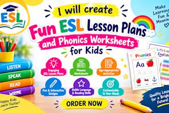 create fun esl lesson plans and phonics worksheets for kids