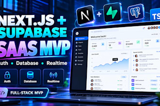 build next js supabase saas mvp with auth database and realtime